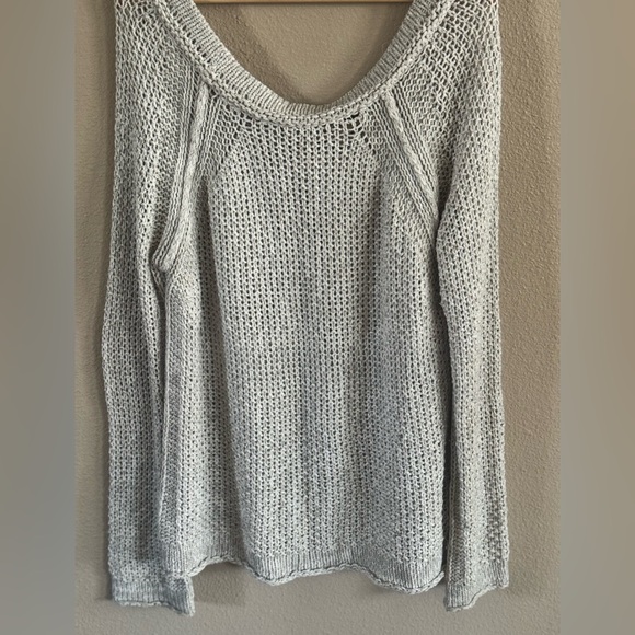 Free People Heather Gray Knit Sweater - Picture 2 of 12